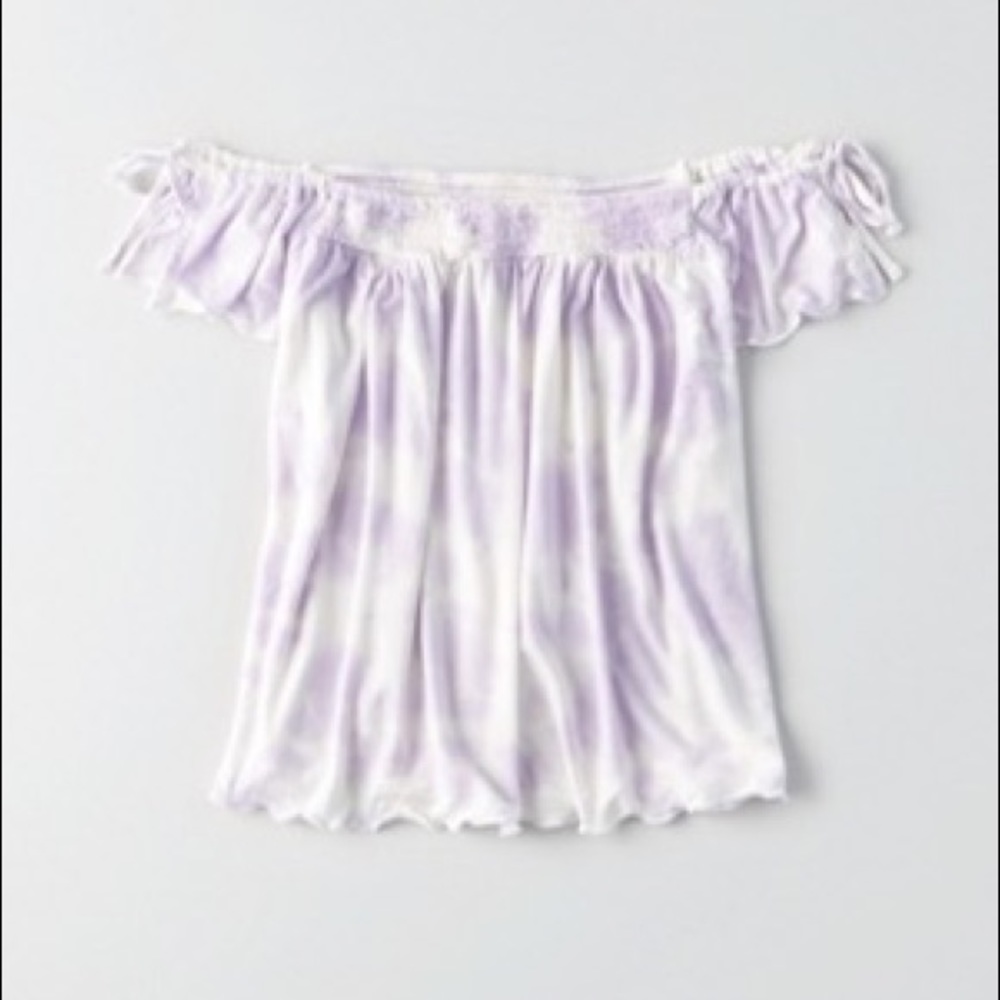 AEO Soft And Sexy Tie Sleeve Tie-Dye Top